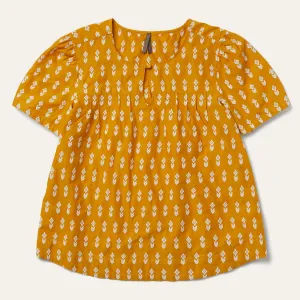 Short-Sleeved Aztec Blouse -STETSON