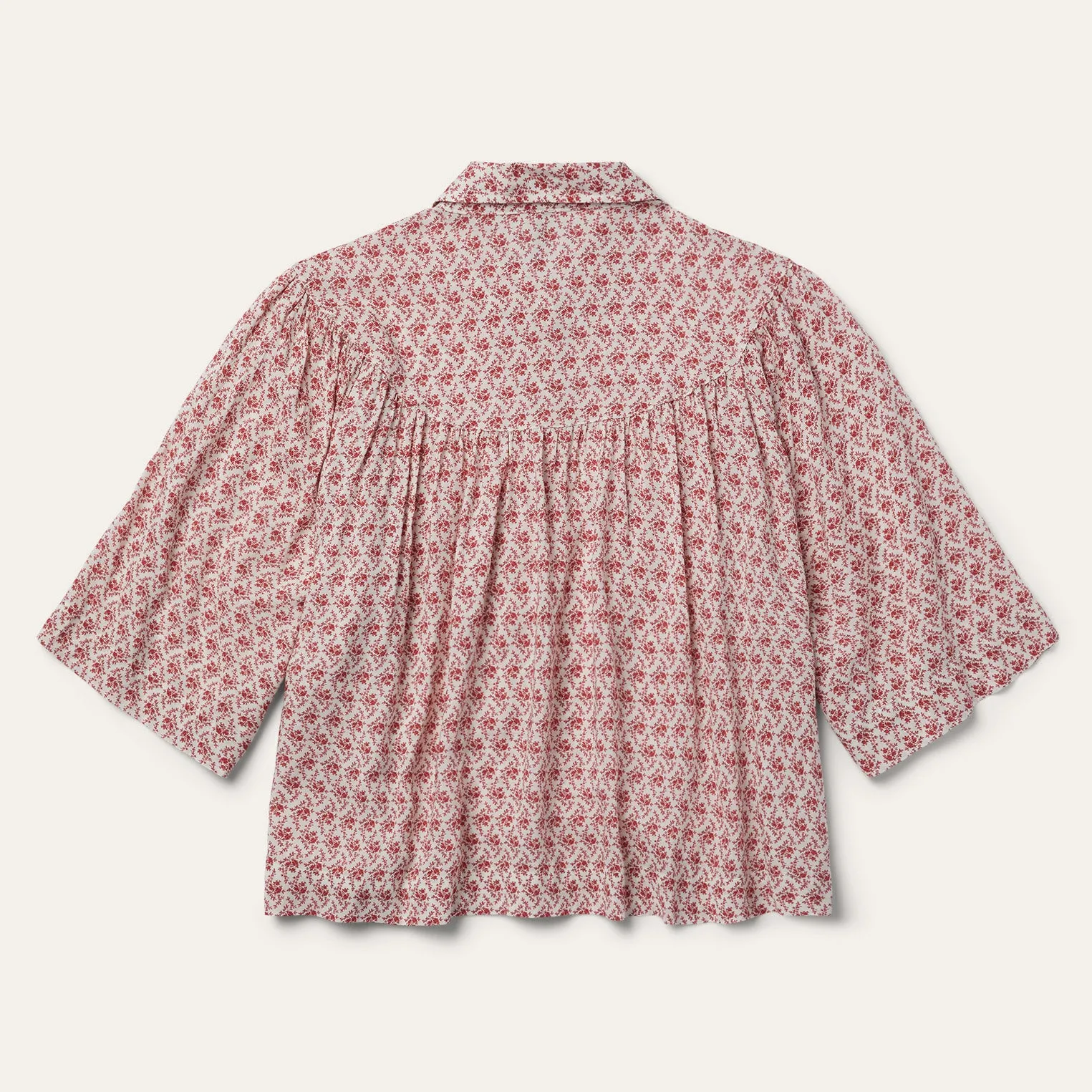 Short-Sleeved Cottage Floral Blouse -STETSON