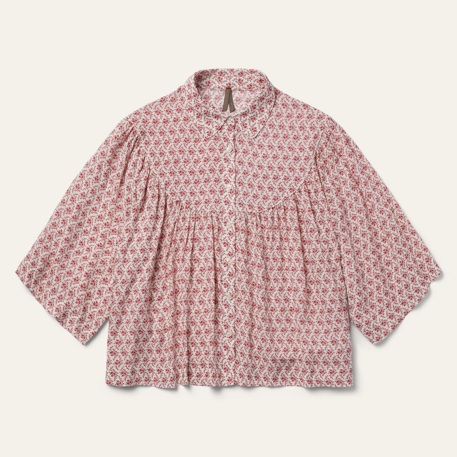 Short-Sleeved Cottage Floral Blouse -STETSON