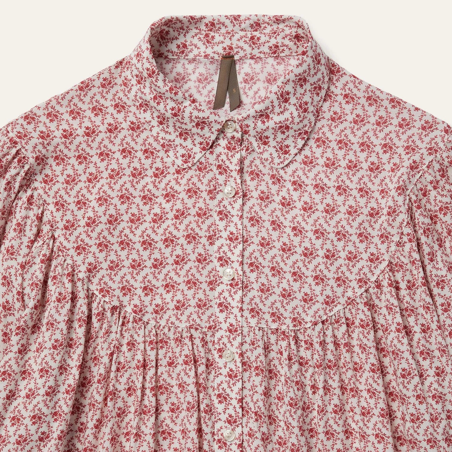 Short-Sleeved Cottage Floral Blouse -STETSON