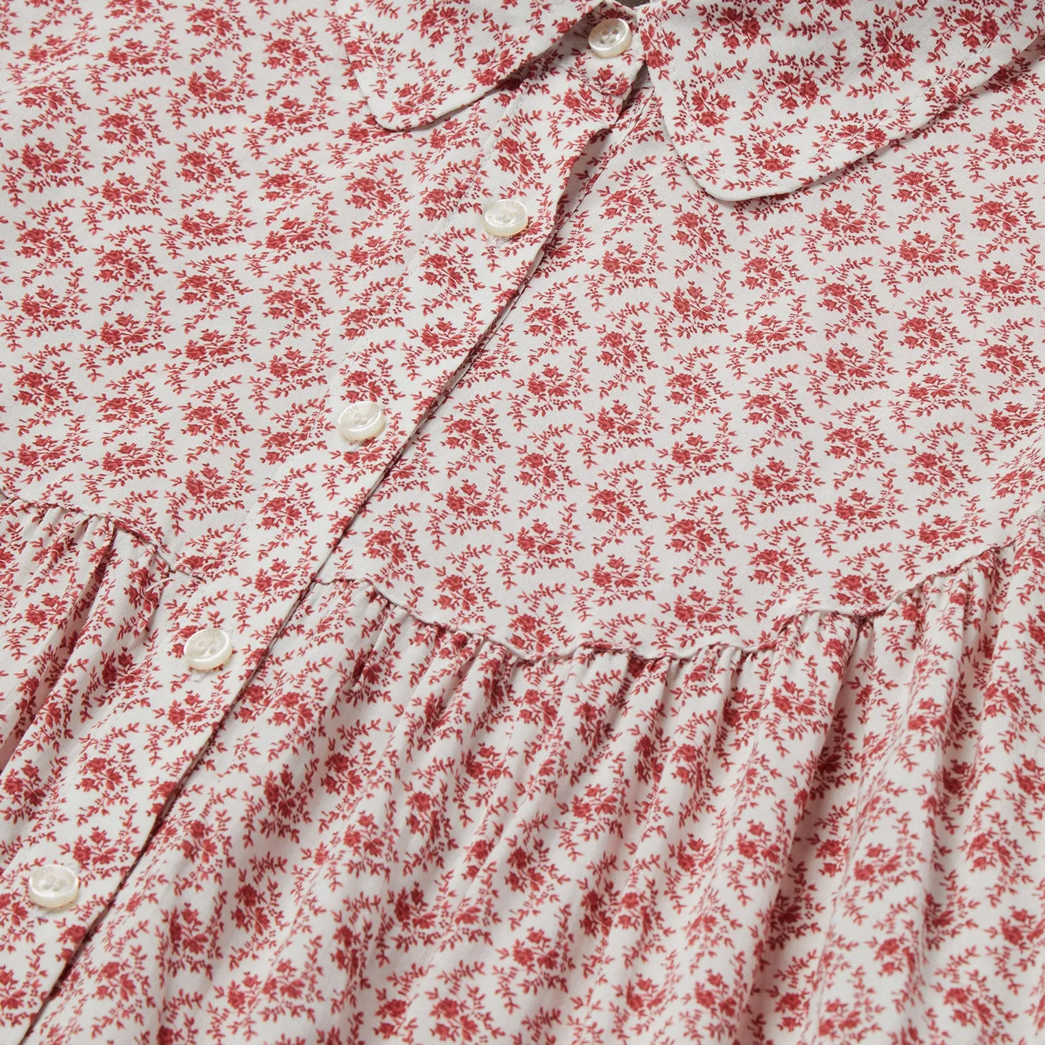 Short-Sleeved Cottage Floral Blouse -STETSON