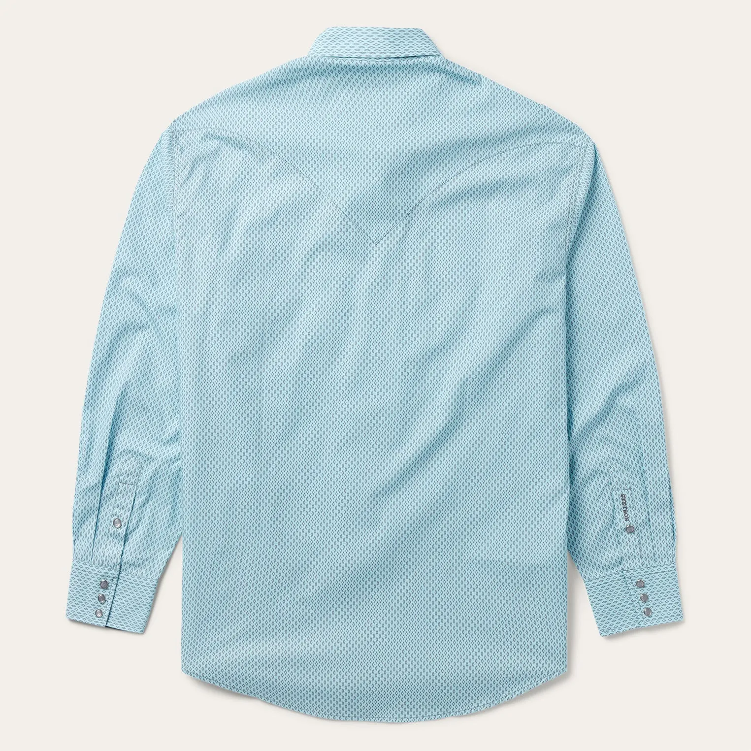 Silver Diamond Neat Print Western Shirt -STETSON