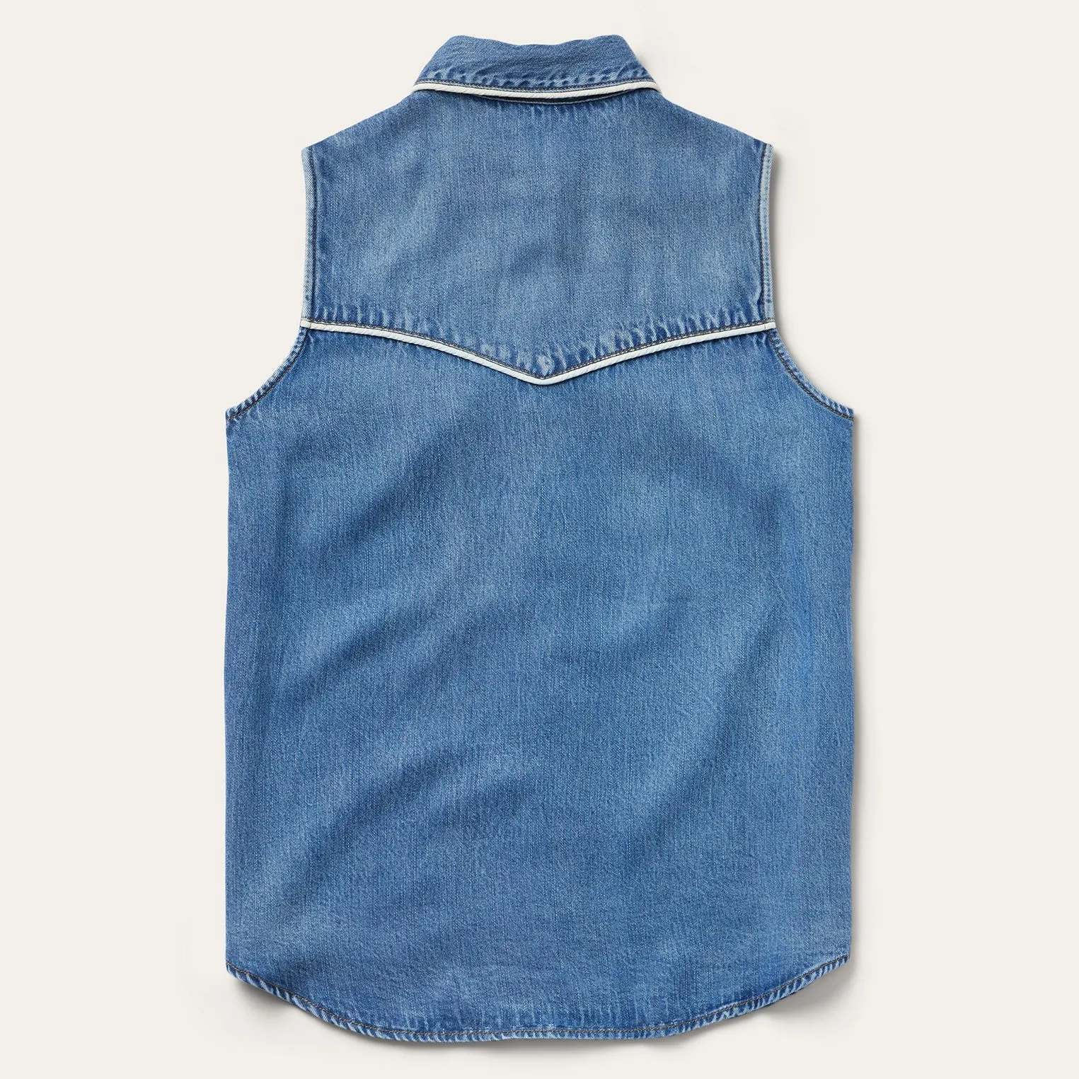 Sleeveless Denim Western Shirt -STETSON