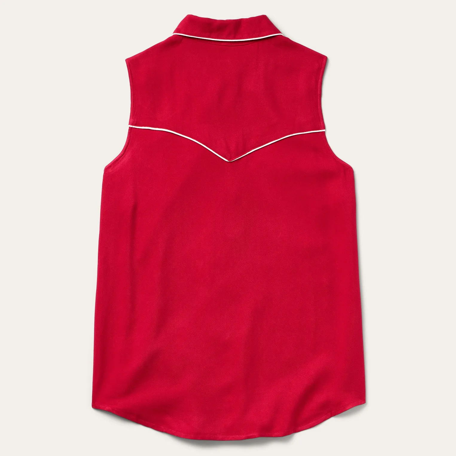 Sleeveless Retro Western Shirt -STETSON