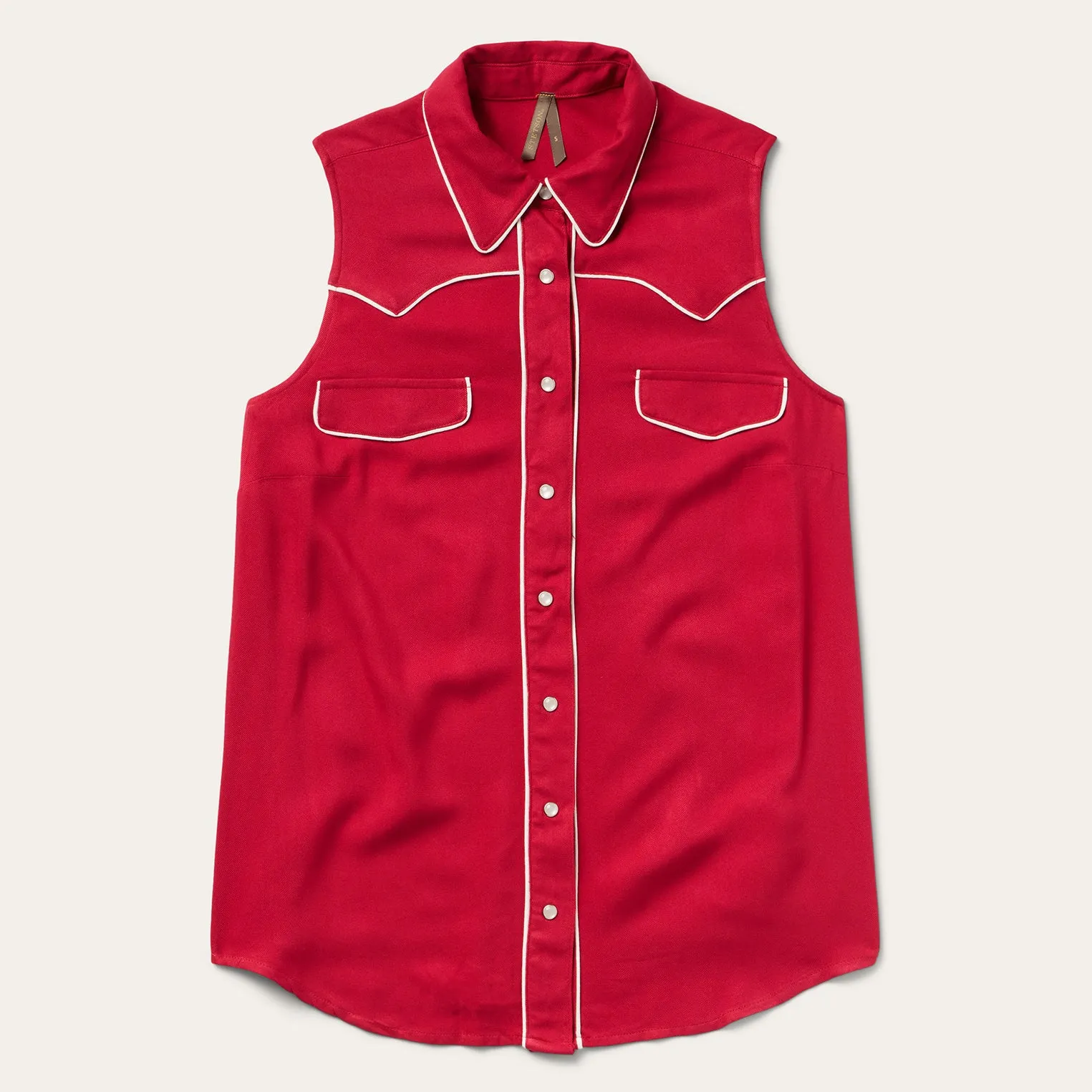 Sleeveless Retro Western Shirt -STETSON