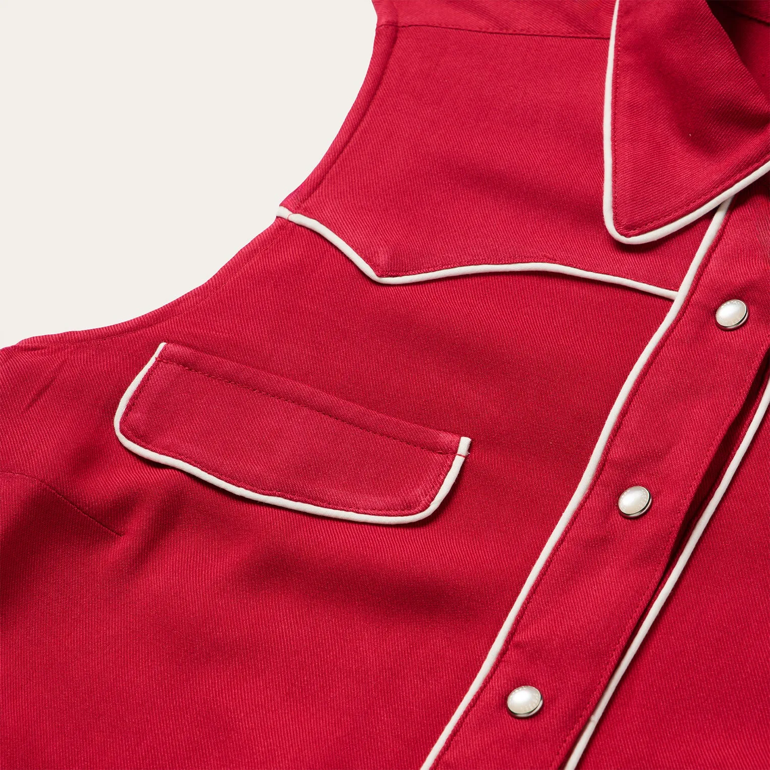 Sleeveless Retro Western Shirt -STETSON