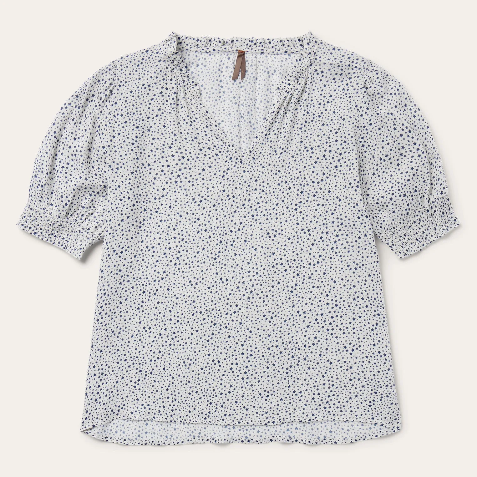 Stars Print Peasant Blouse -STETSON