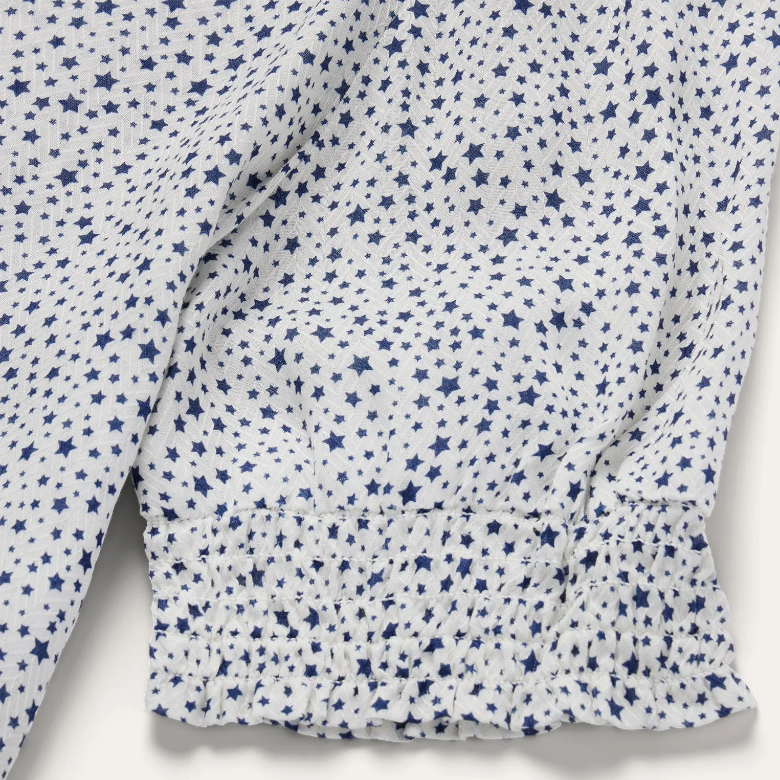 Stars Print Peasant Blouse -STETSON