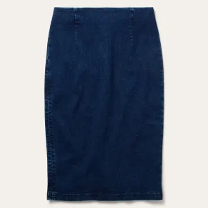 Stretch Denim Pencil Skirt -STETSON