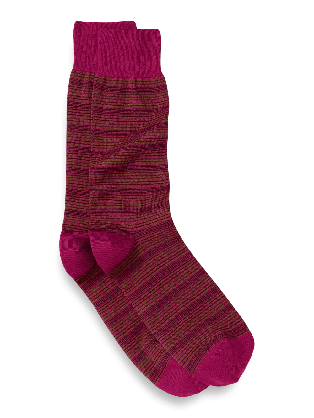 Stripe Cotton Blend Sock - Berry Multi