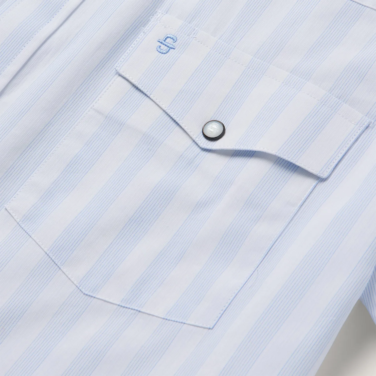 Stripe Oxford Short Sleeve Western Shirt -STETSON