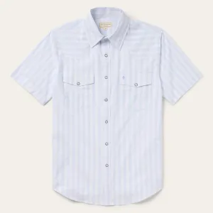 Stripe Oxford Short Sleeve Western Shirt -STETSON