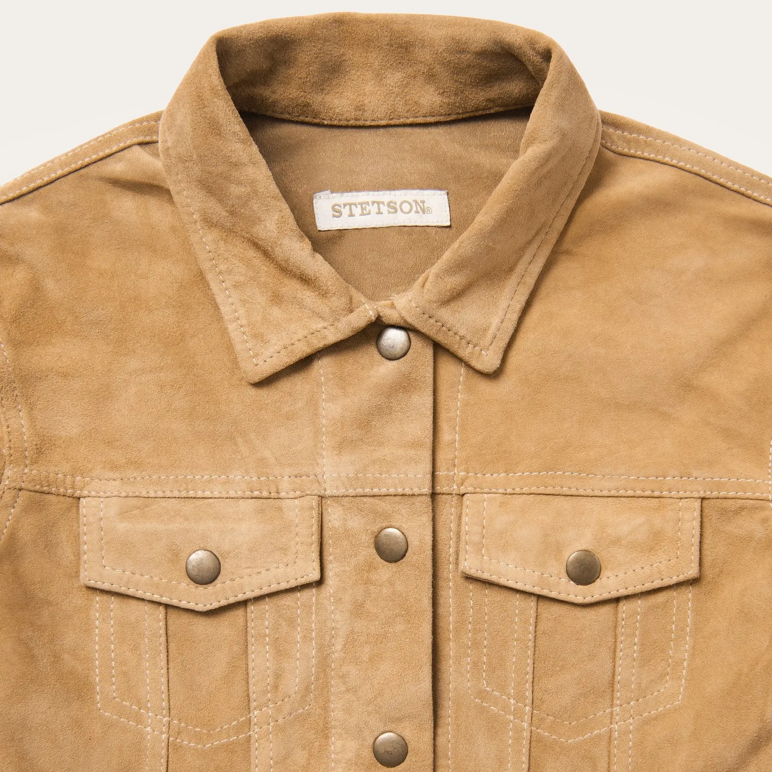 Suede Denim Shirt Jacket -STETSON