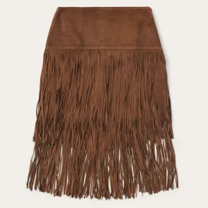 Suede Fringed Skirt -STETSON