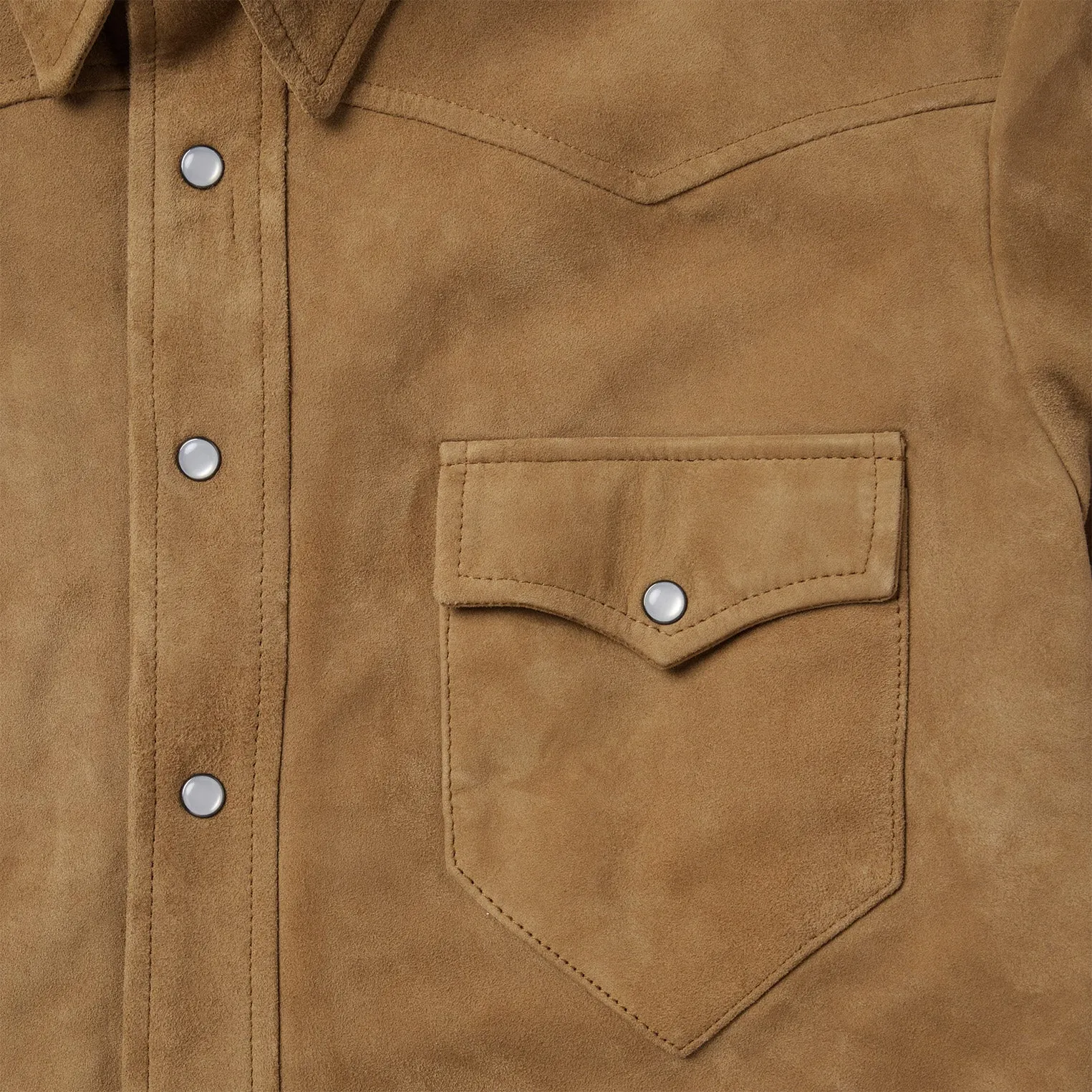 Suede Leather Shirt Jacket -STETSON