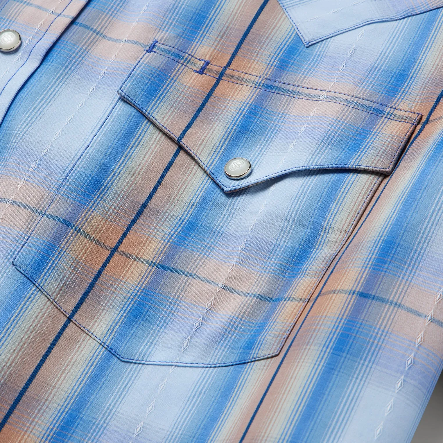 Sunrise Plaid Short-Sleeve Western Shirt -STETSON