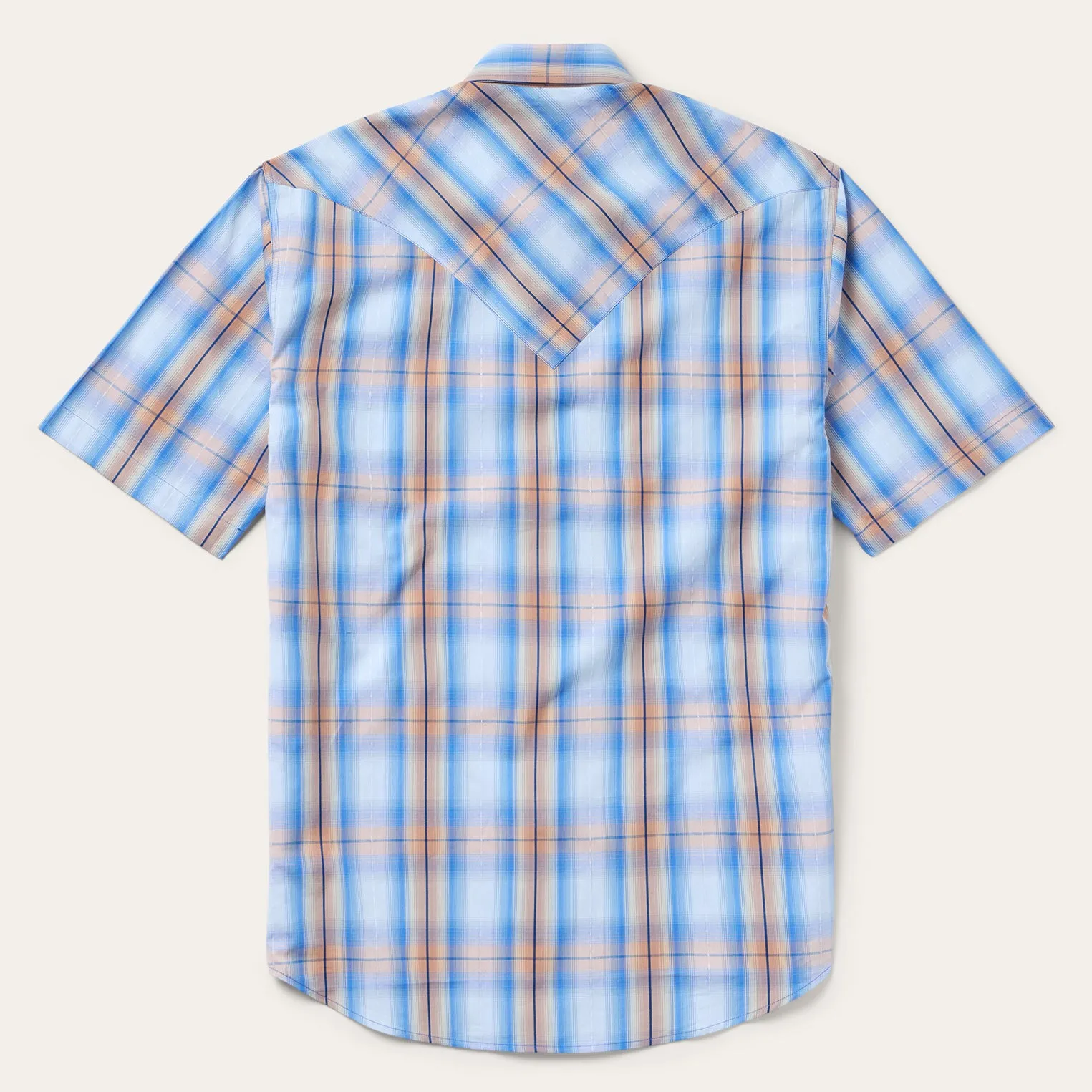Sunrise Plaid Short-Sleeve Western Shirt -STETSON