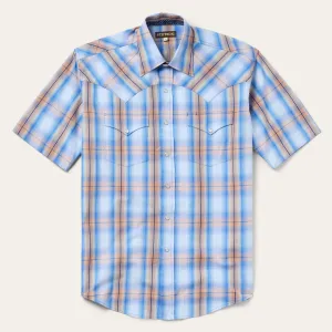 Sunrise Plaid Short-Sleeve Western Shirt -STETSON