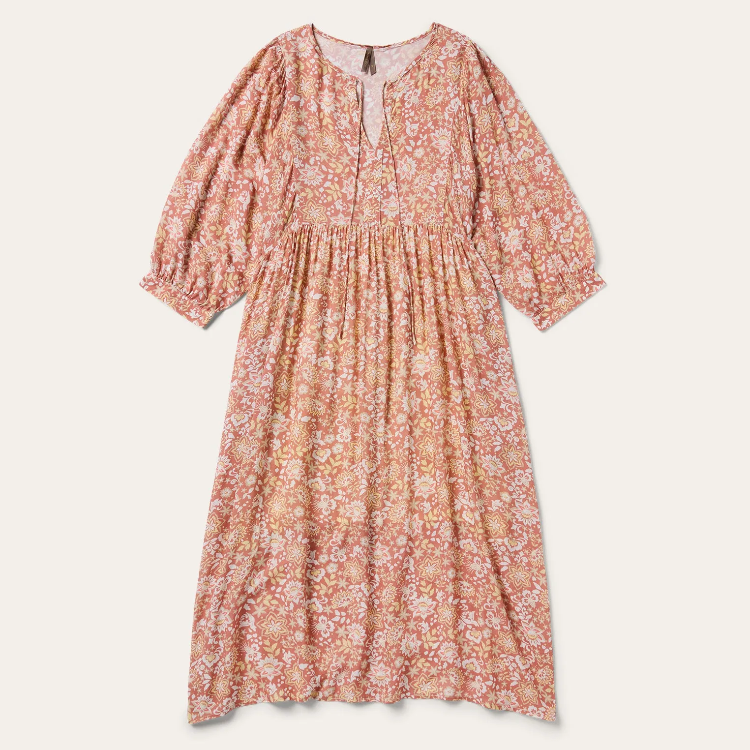 Sunset Floral Print Rayon Dress -STETSON
