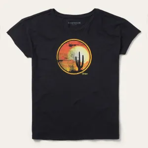 Sunset Saguaro Graphic Tee -STETSON