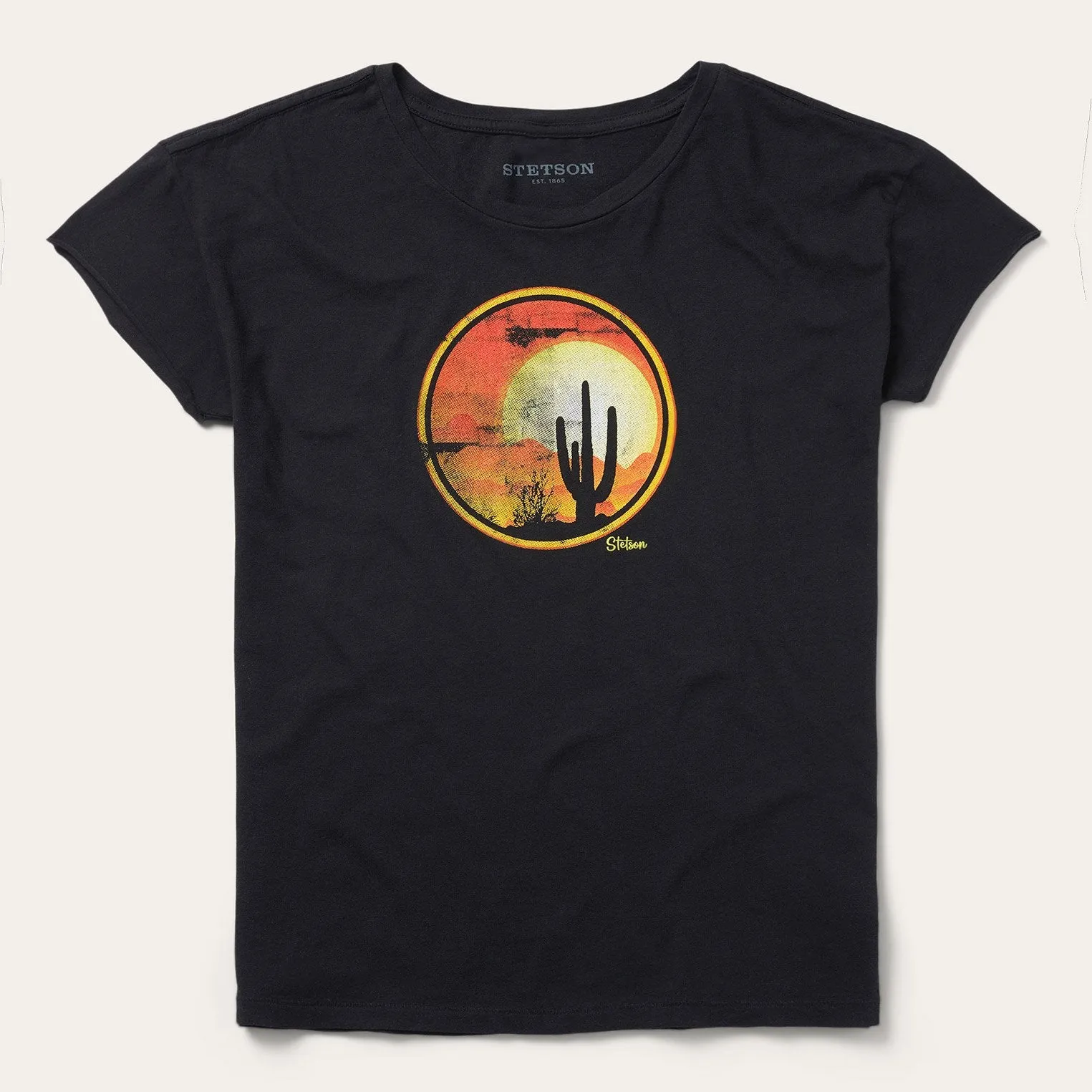 Sunset Saguaro Graphic Tee -STETSON