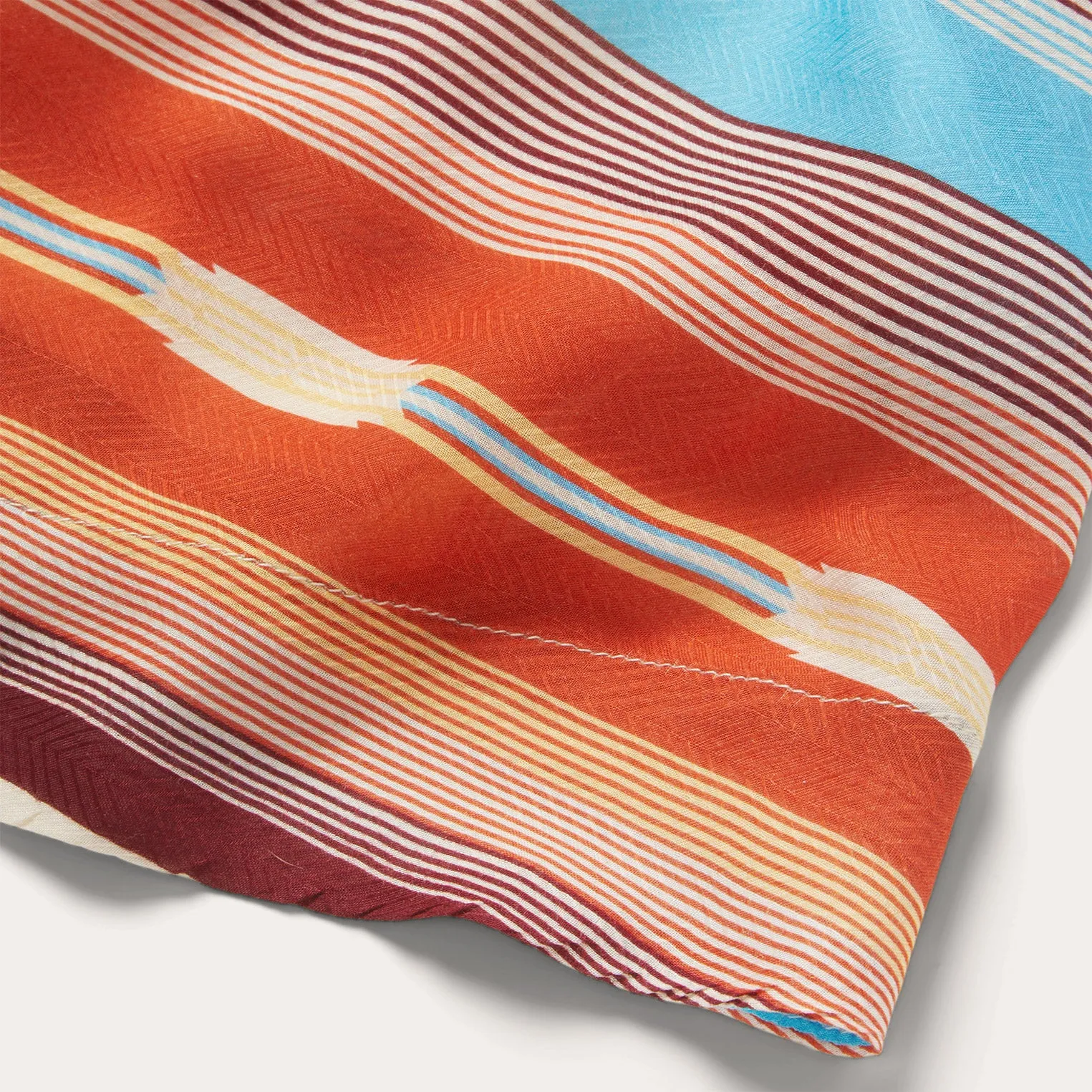 Sunset Serape Print Rayon Herringbone Wrap Front Dress -STETSON