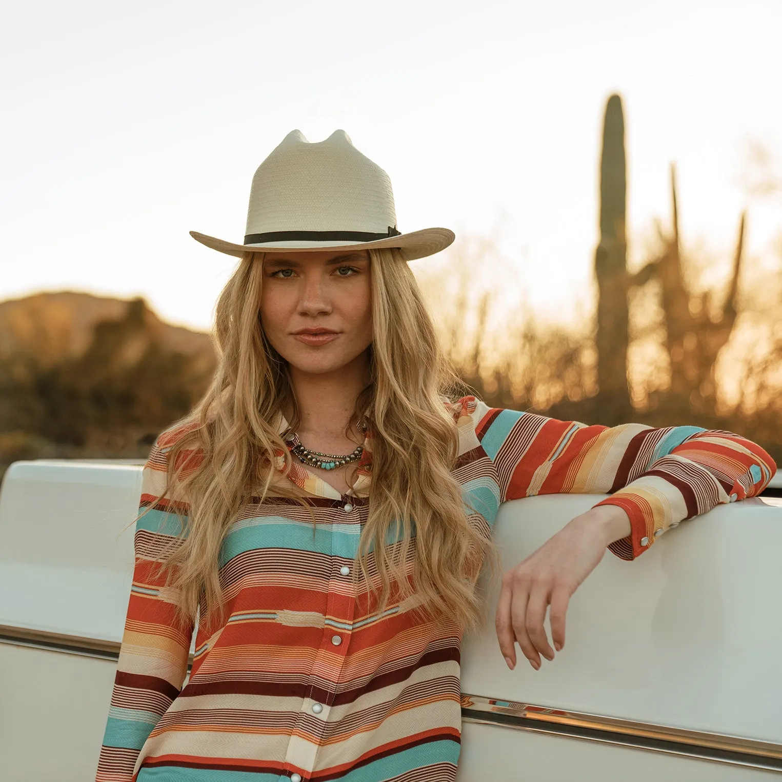 Sunset Serape Print Western Shirt -STETSON