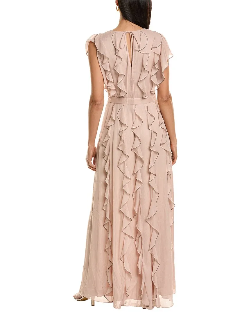 Ted Baker Ruffle Maxi Dress With Metal Ball Trim