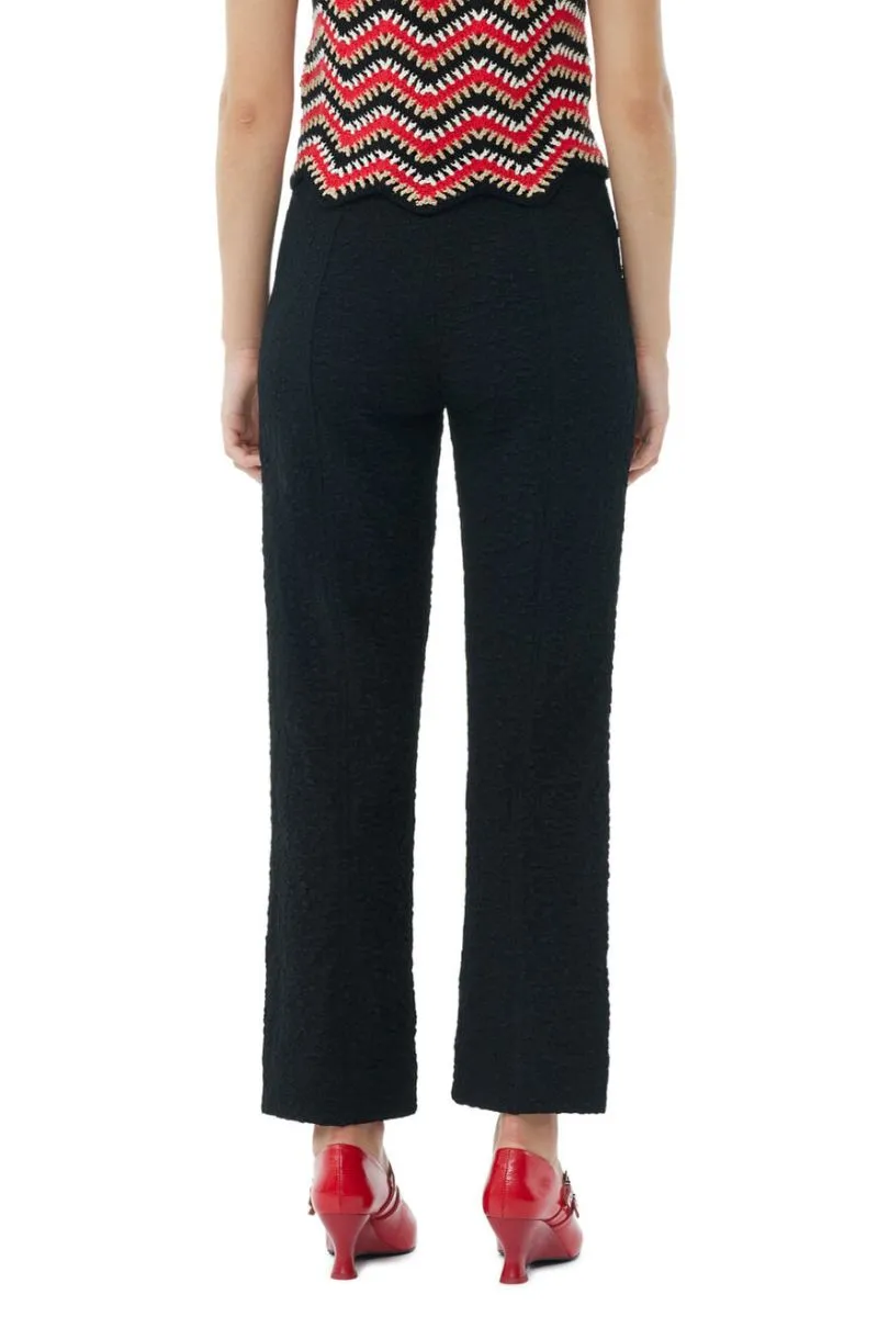 Textured Cropped Pants