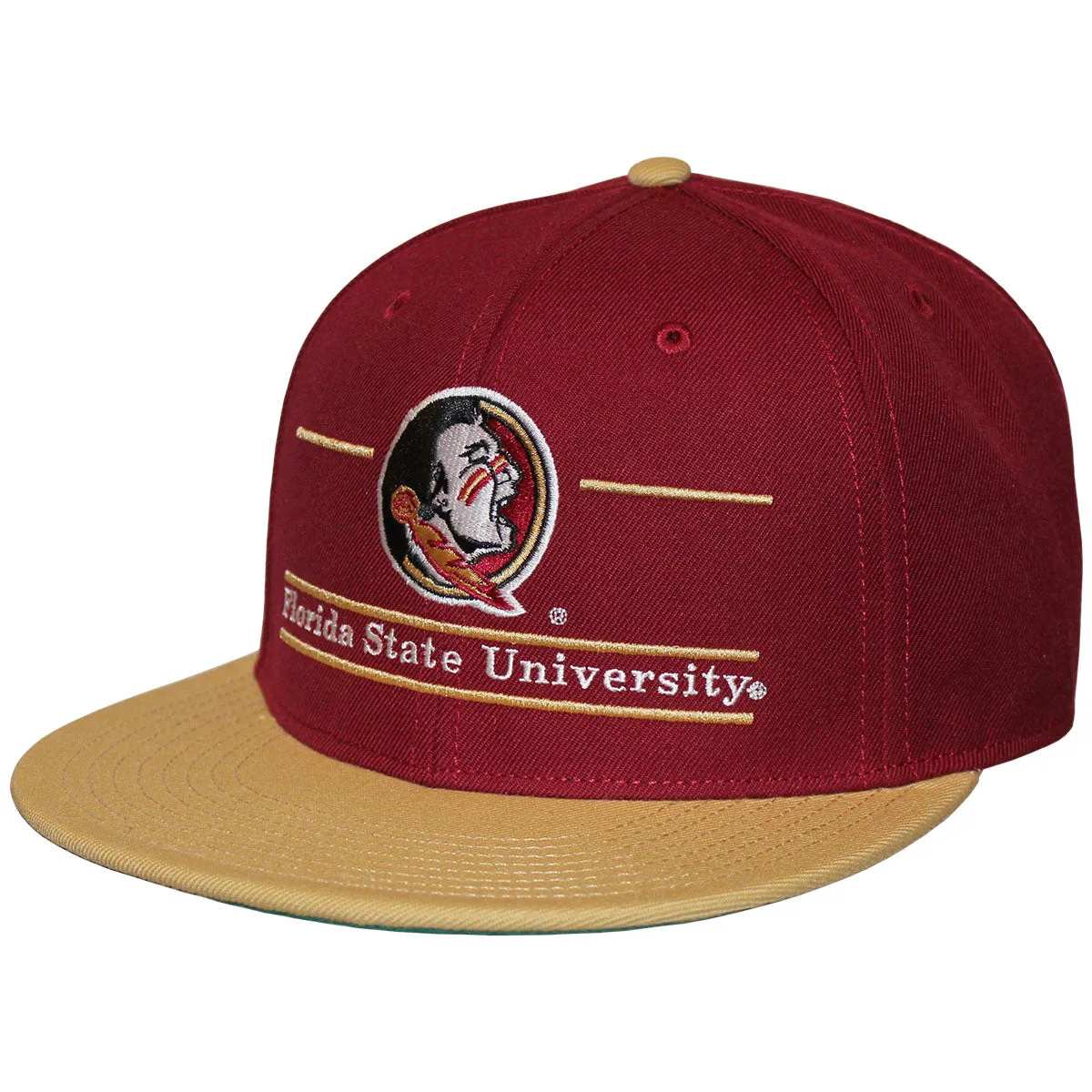 The Game Men's Seminole Logo/Florida State University Design Adjustable Snapback Cap - Garnet/Gold