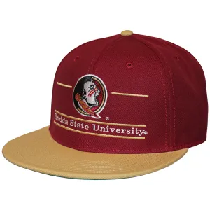 The Game Men's Seminole Logo/Florida State University Design Adjustable Snapback Cap - Garnet/Gold