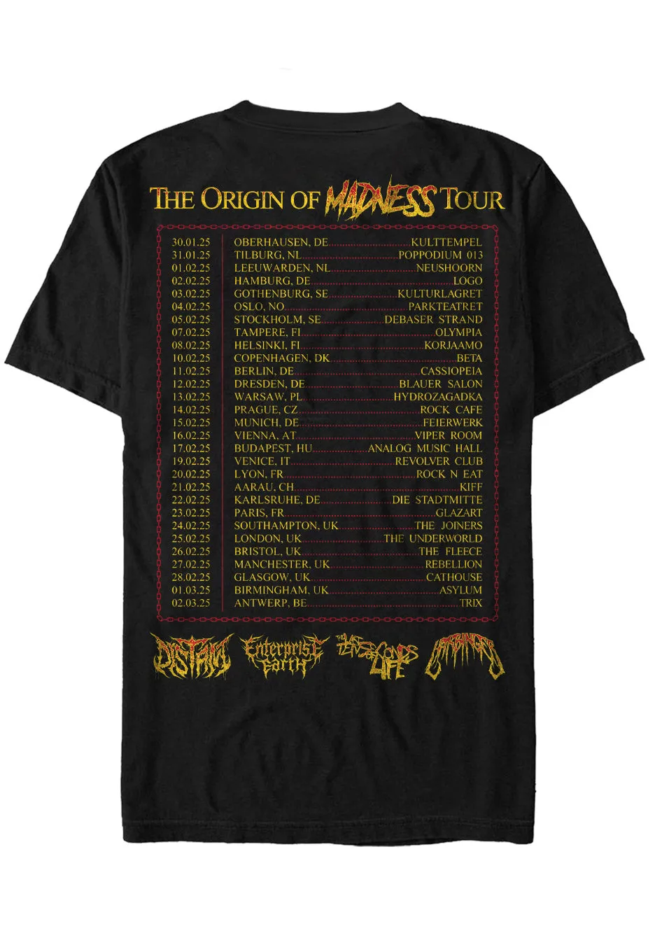 The Last Ten Seconds Of Life - Biker Tour 2025 - T-Shirt
