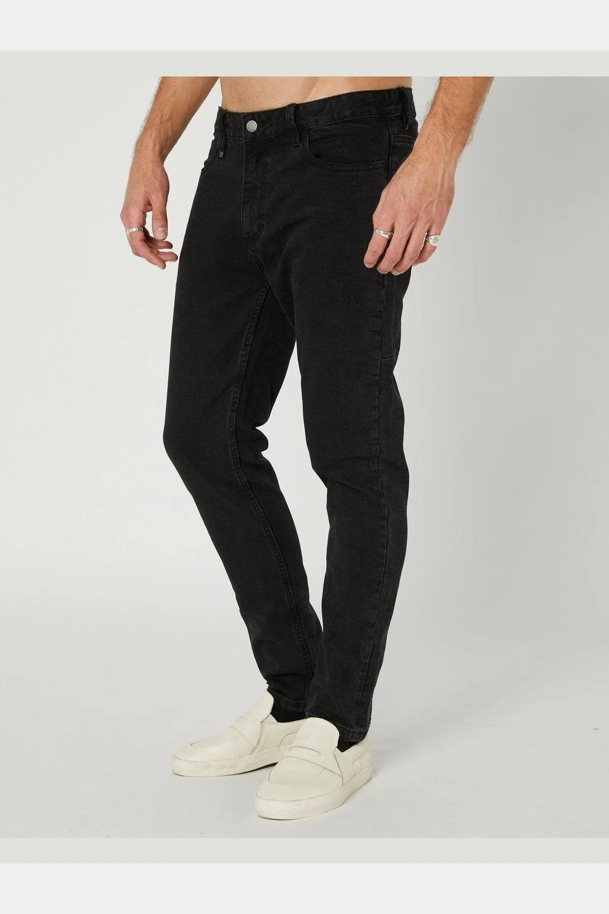 Thrills bones denim jean - aged black