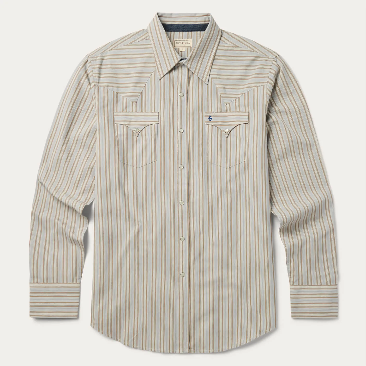 Ticking Stripe Western Shirt -STETSON