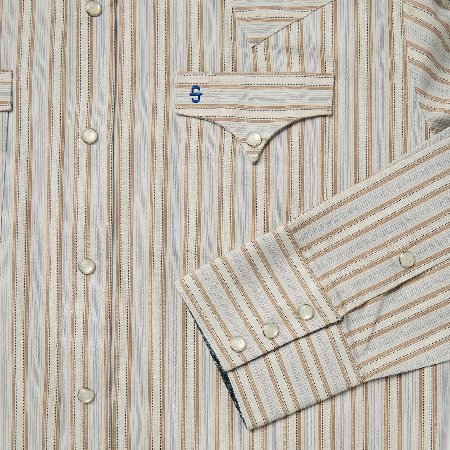 Ticking Stripe Western Shirt -STETSON