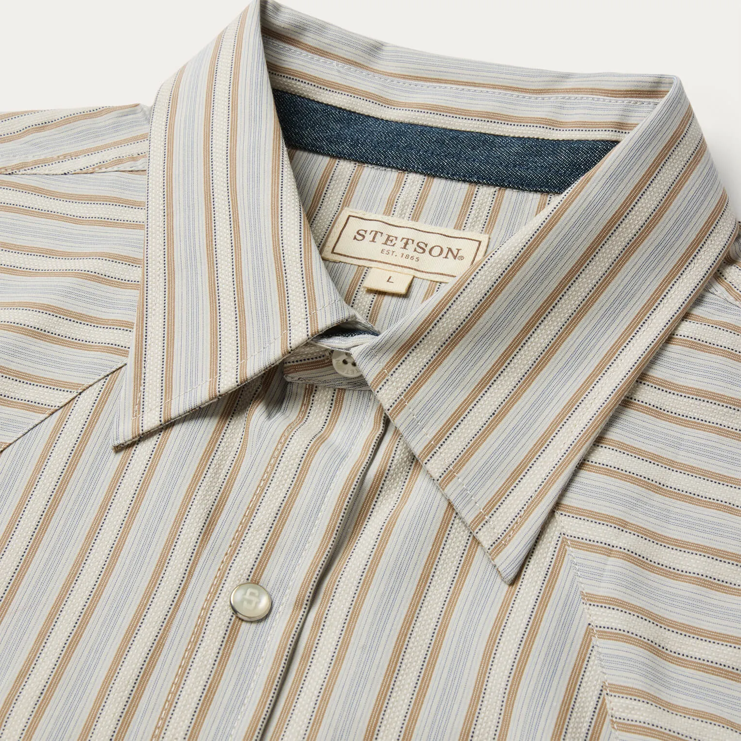 Ticking Stripe Western Shirt -STETSON