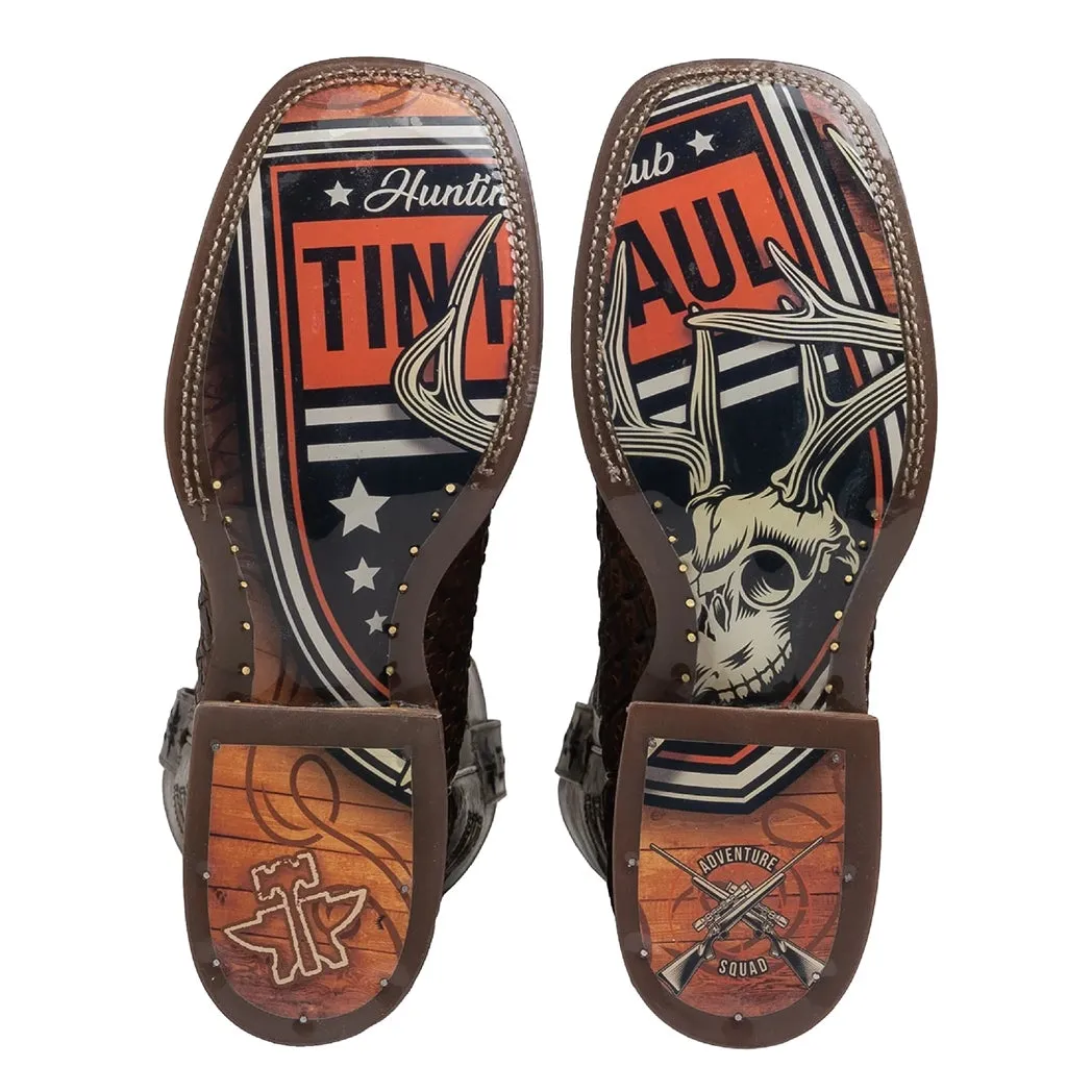 Tin Haul Men's Son of a Buck Hunter Square Toe Boot