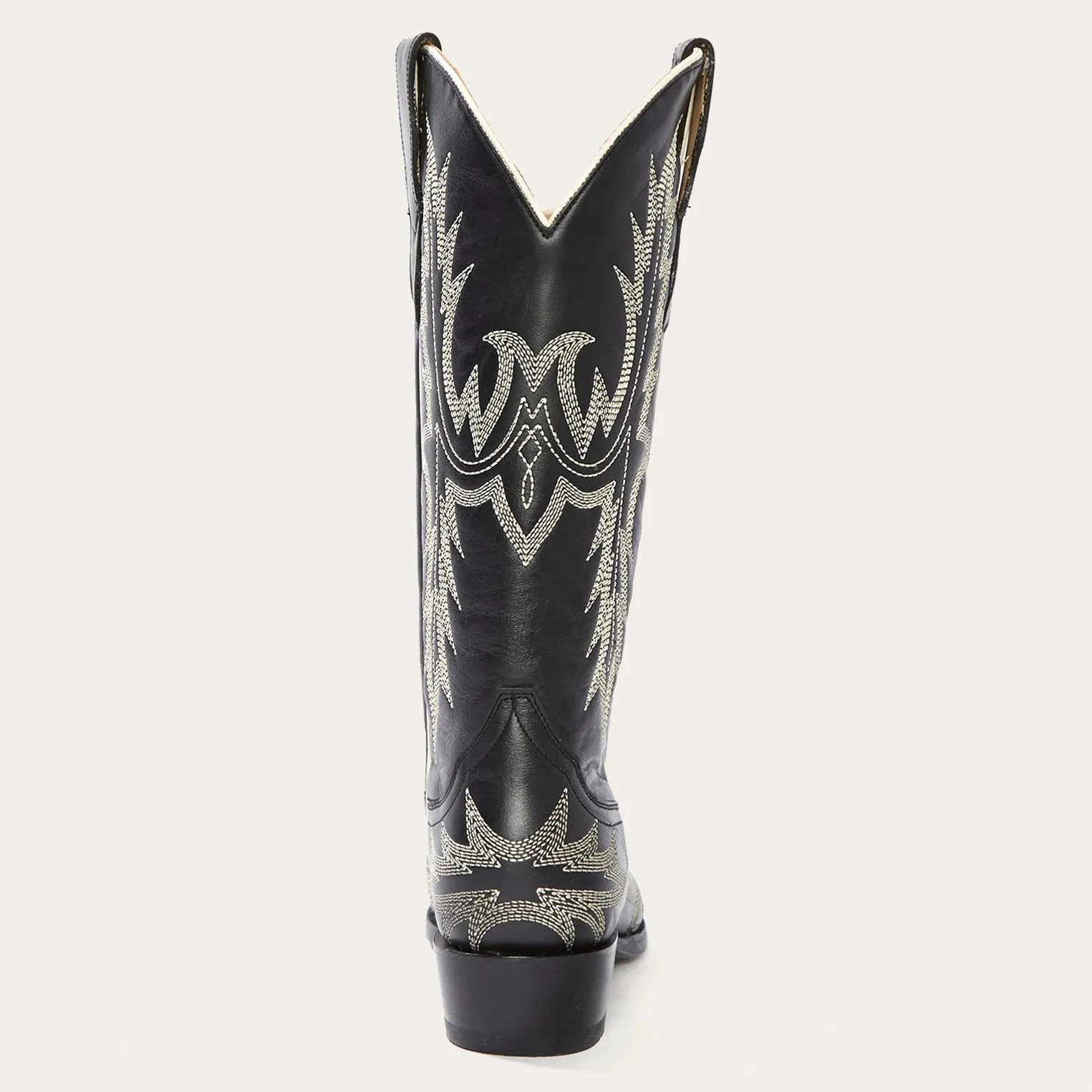 Tina Black & White Flame Embroidered Cowboy Boot -STETSON