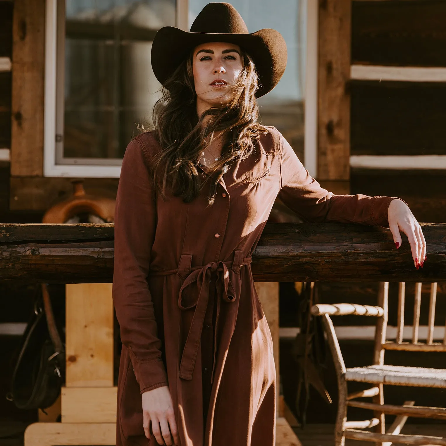 Tobacco Western Dress -STETSON