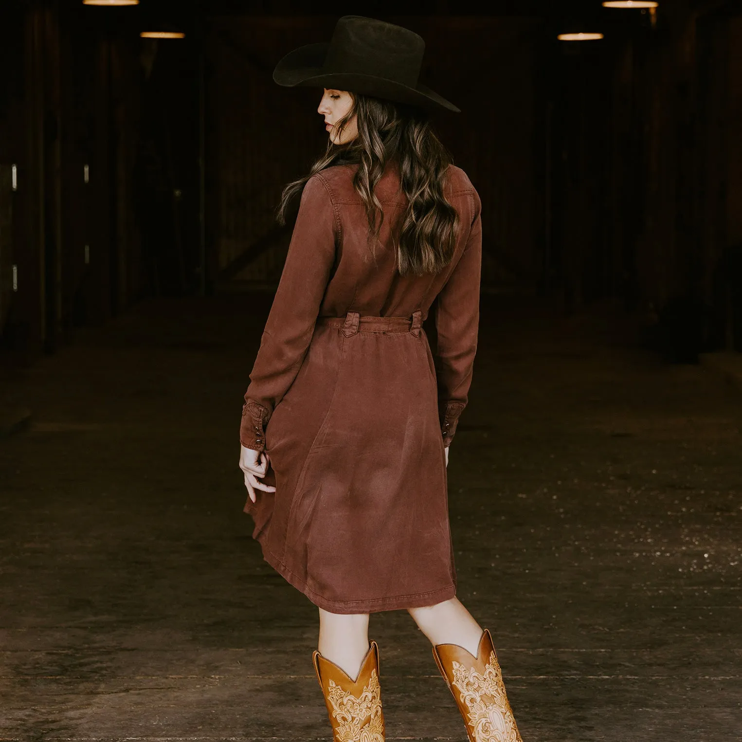 Tobacco Western Dress -STETSON