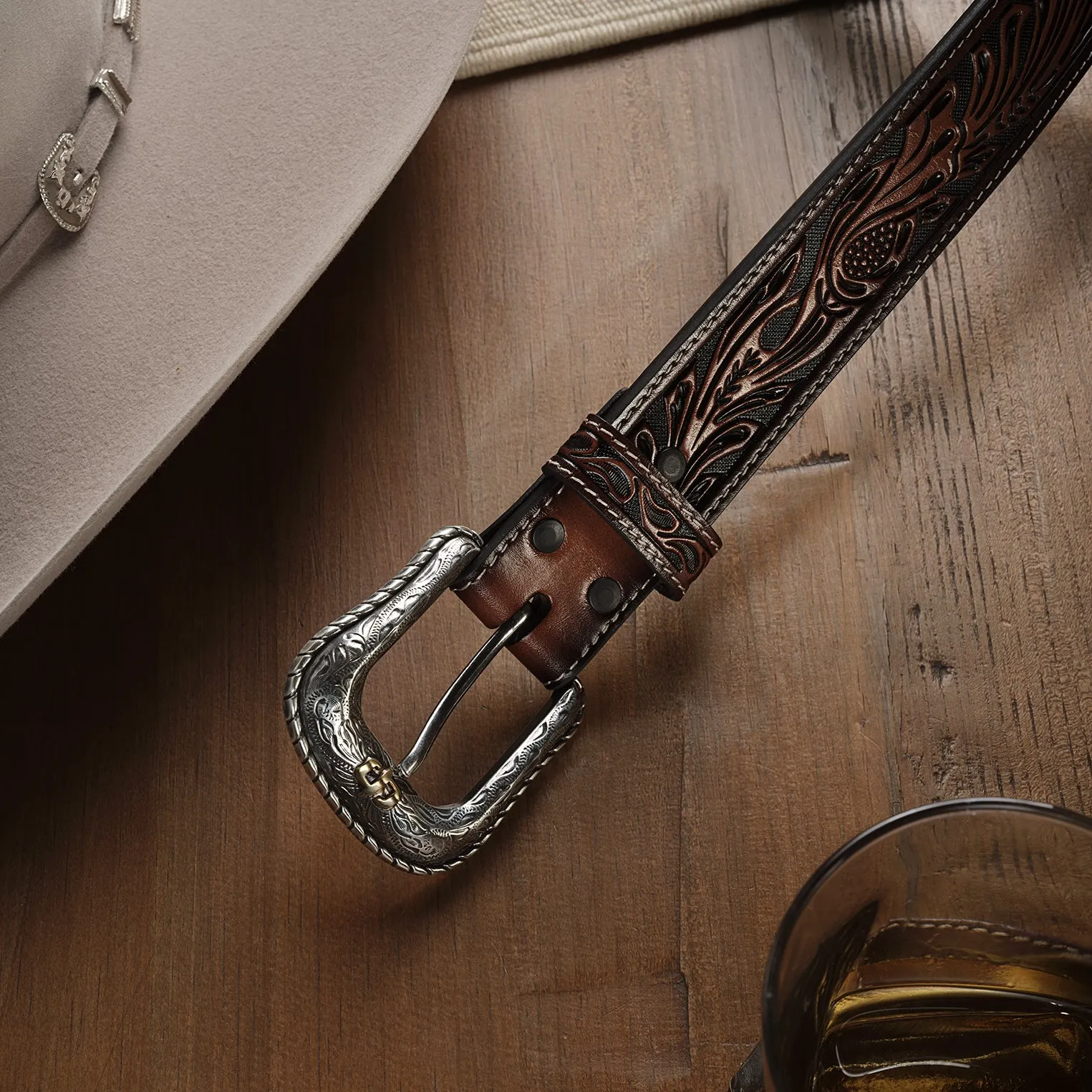 Tooled Belt -STETSON