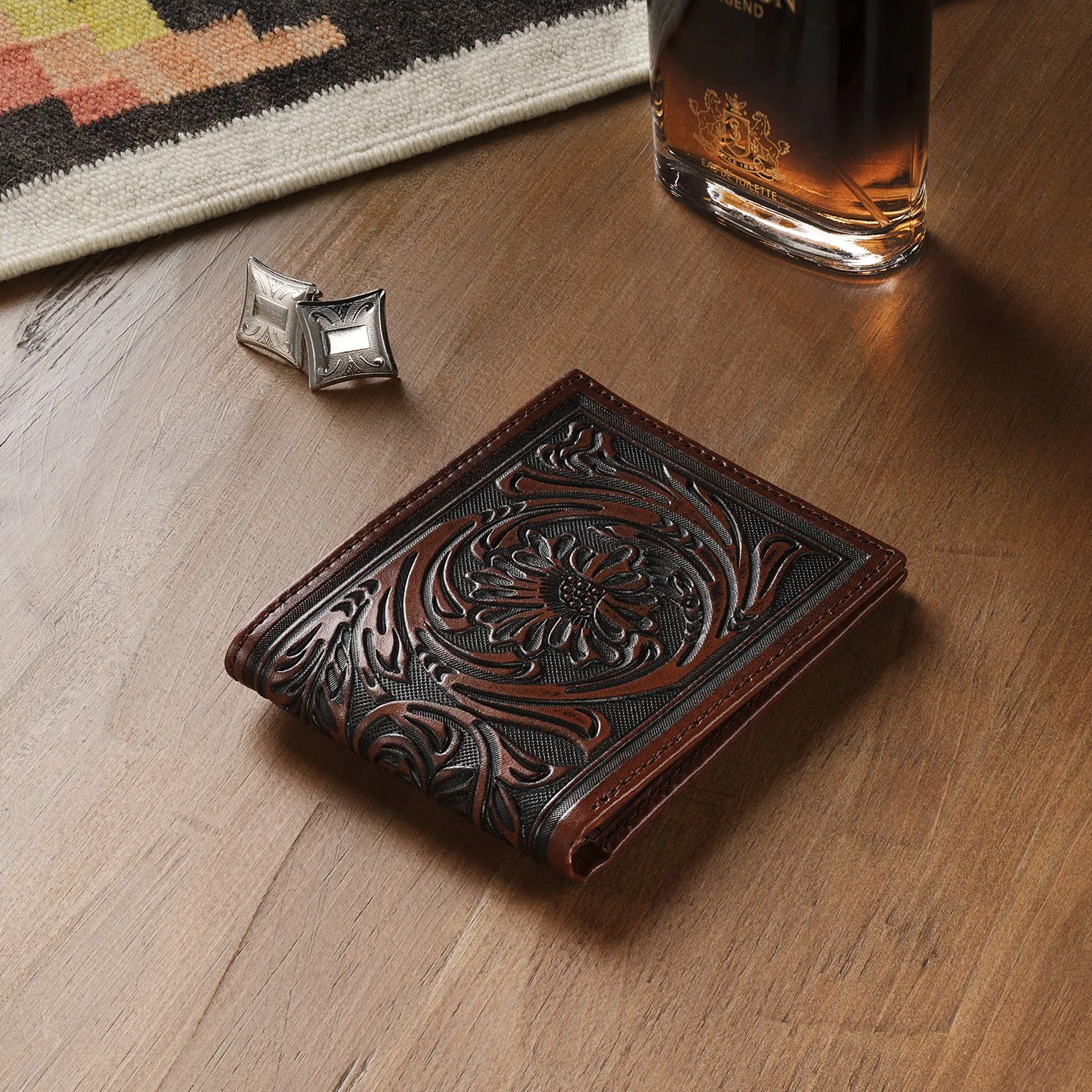 Tooled Bi-Fold Wallet -STETSON