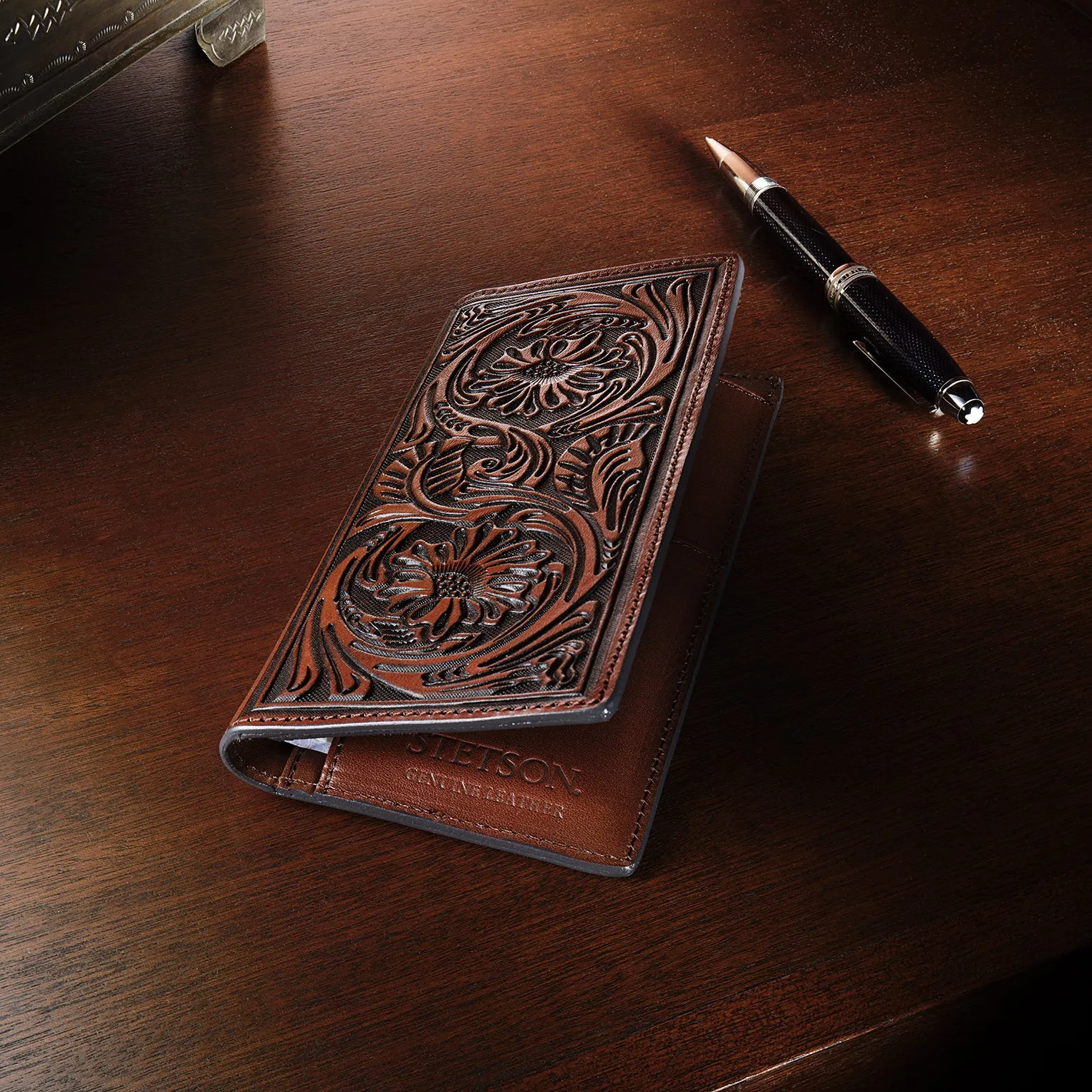 Tooled Checkbook -STETSON