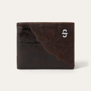 Tooled Embossed Croco Bi-Fold Wallet -STETSON