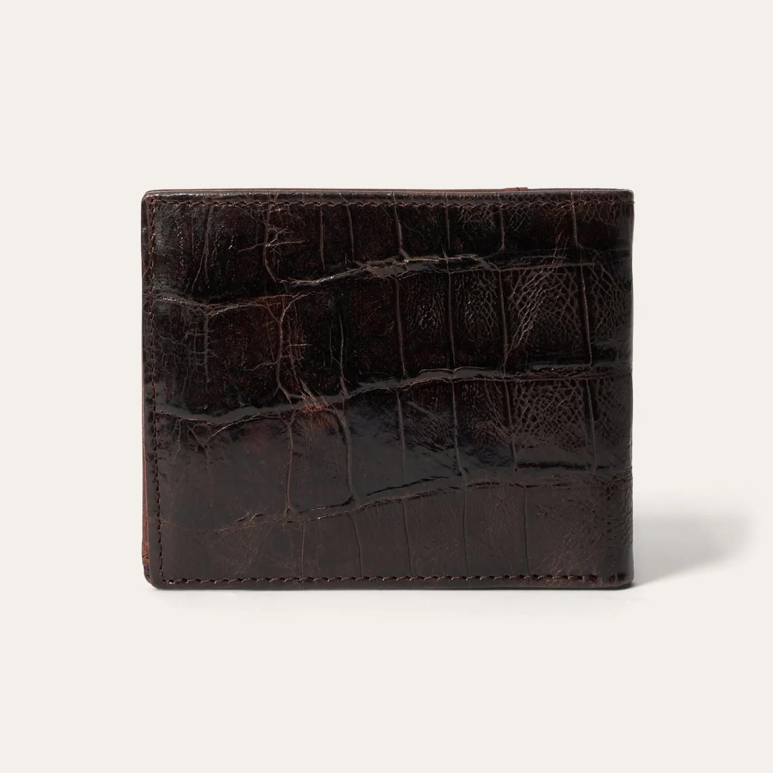 Tooled Embossed Croco Bi-Fold Wallet -STETSON