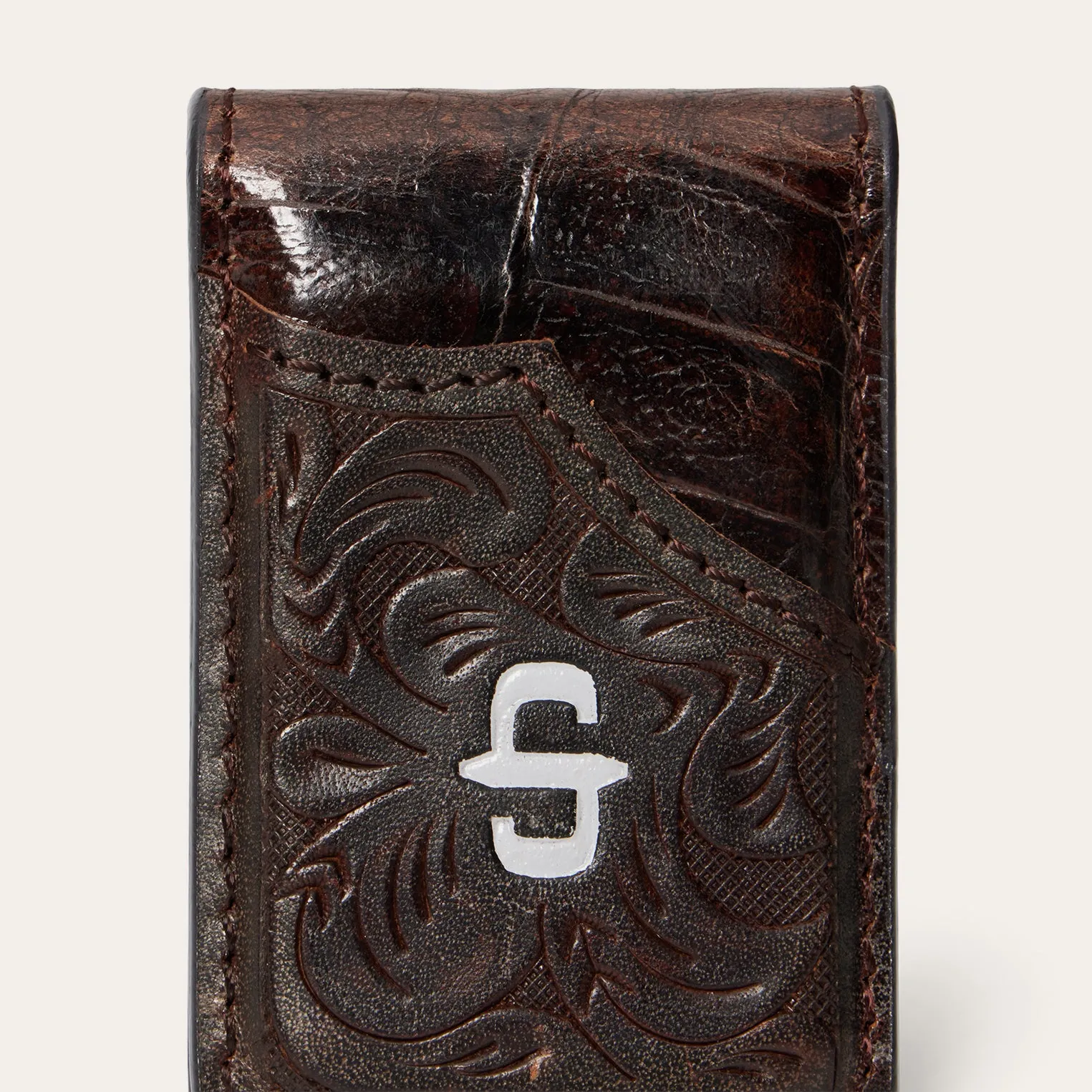 Tooled Embossed Croco Money Clip -STETSON