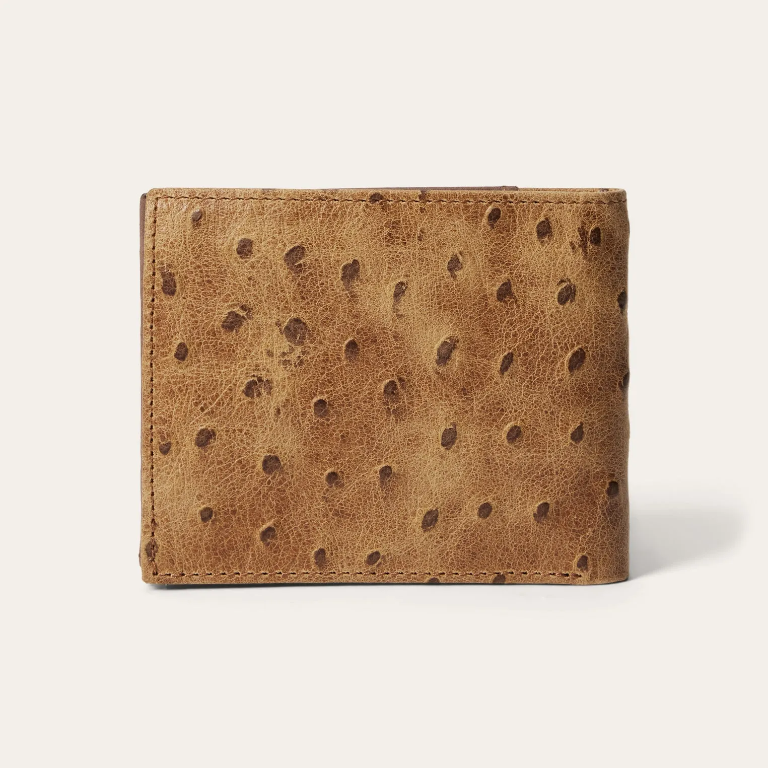 Tooled Embossed Ostrich Bi-Fold Wallet -STETSON