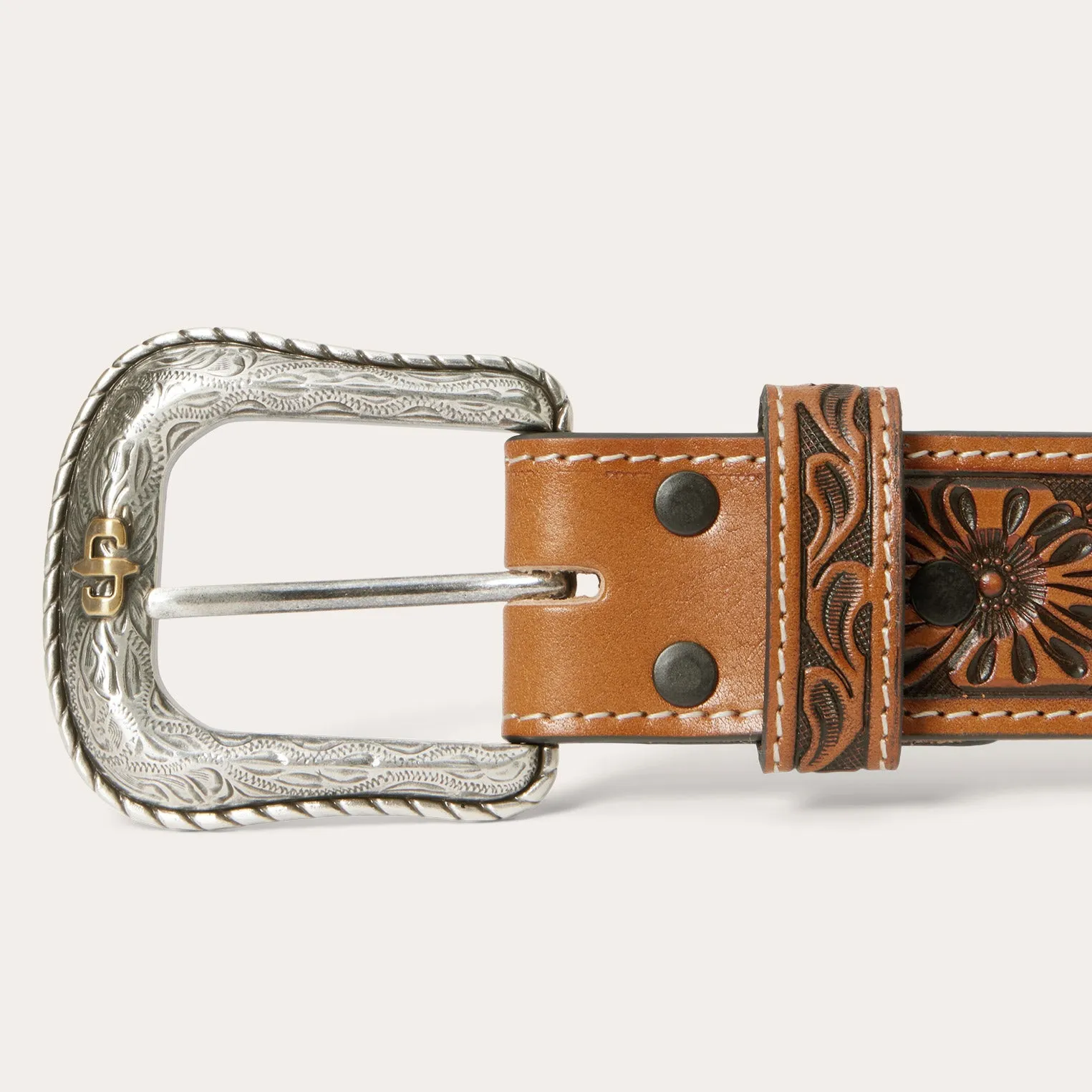 Tooled Tab Belt -STETSON