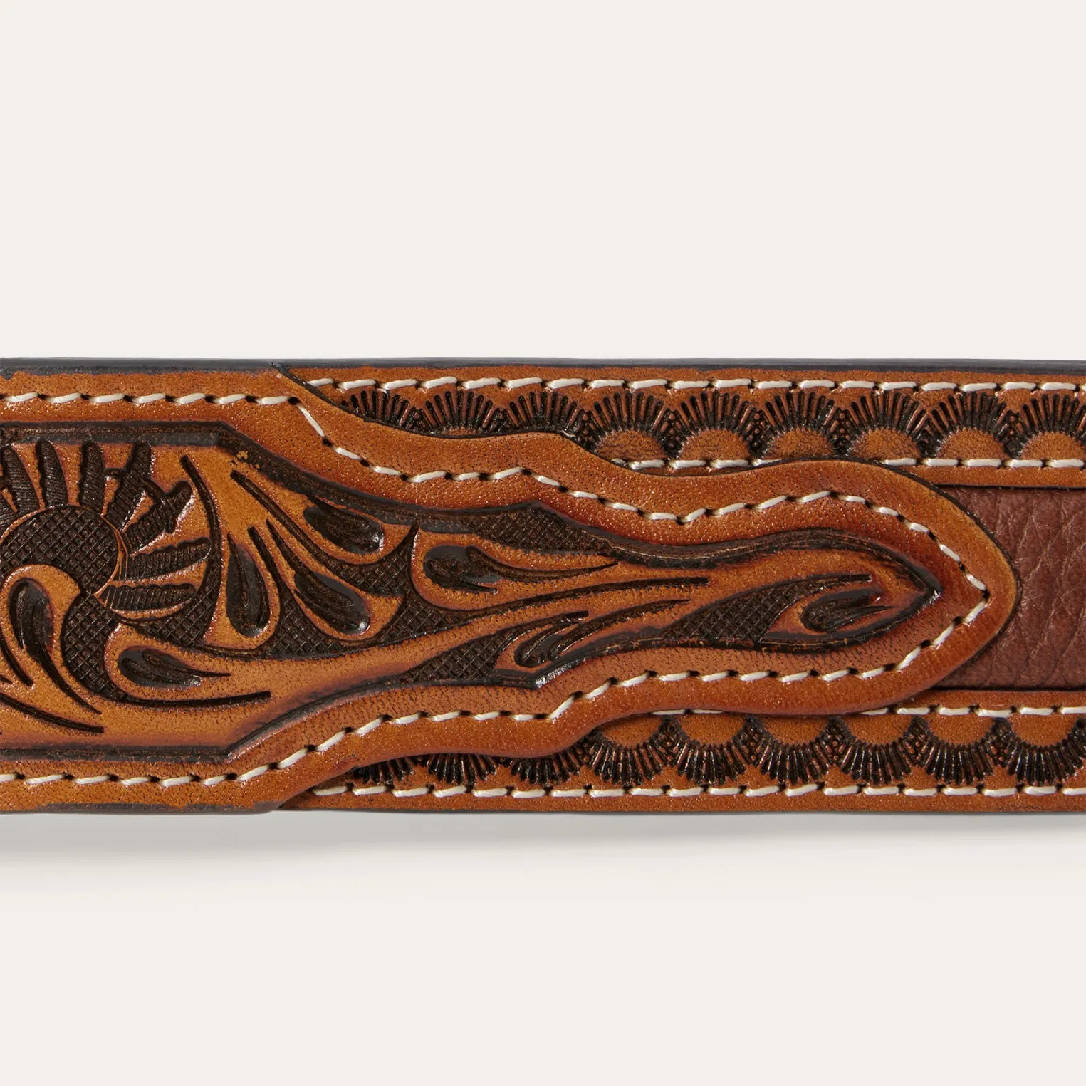 Tooled Tab Belt -STETSON