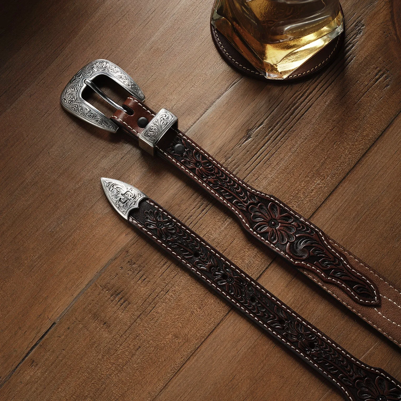 Tooled Tapered Belt -STETSON